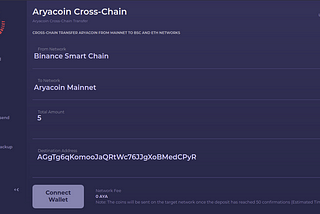 Aryacoin Bridge: How to Bridge From BSC Mainnet to AYA Mainnet