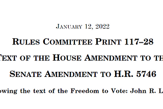 New Provisions Added to the Freedom to Vote: John R. Lewis Act
