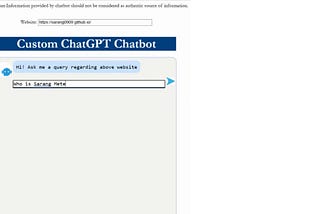 Custom ChatGPT Chatbot with UI
