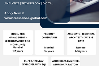 Data Analyst (2+yrs) jobs by Crescendo Global