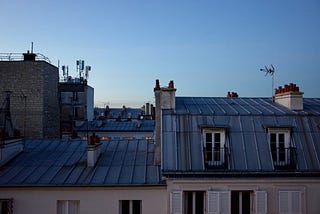A classic Parisian Haussmannianian loft with its distinctive blue roof