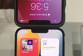 Reduced Notch on iPhone 13 compared to iPhone 11