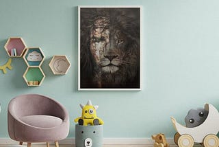 MUST BUY The perfect combination Jesus and lion canvas