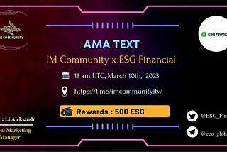 ESG Financial x IM community AMA RECAP