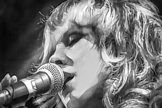 A rendering of musician Stevie Nicks