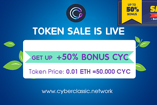 BIG NEWS — CyberClassic Token Sale is Live! Get Up +50% BONUS CYC