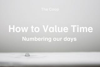 How to Value Time