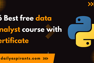 16 Best free data analyst course with certificate