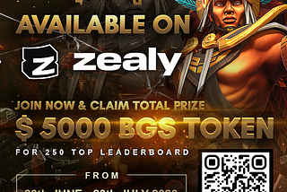 Join the Battle of Guardians Zealy Campaign and Win $5,000 Worth of $BGS Tokens!