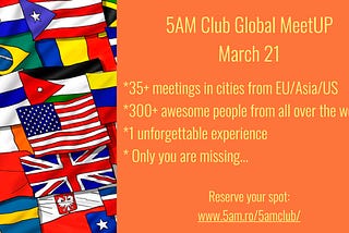 5AM Club Global MeetUP [The most important decision of 2018?]