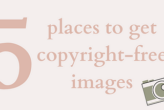 5 places to get copyright-free images