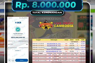 Bukti Kemenangan Togel Magnum Cambodia Rp8.000.000,- Lunas!