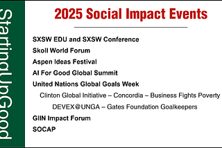 Social Impact Conferences in 2025
