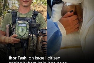 Ihor Tysh, an orthodox Jew, born and raised in Ukraine, a citizen of Israel, was hit by a Russian…