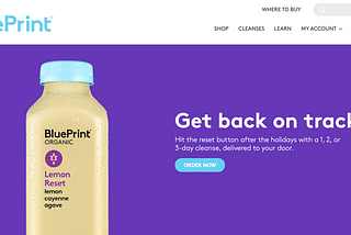 BluePrint Cleanse’s Practices on User Experience