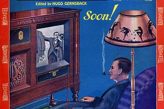 A realistic portrayal of Television on the cover of a Magazine