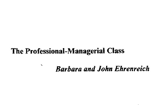 March 2020 and the Professional-Managerial Class