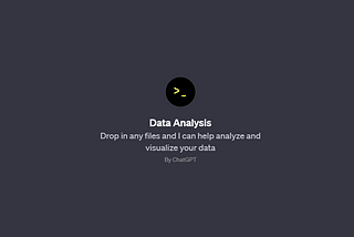 Demonstrating the “Data Analysis” GPT