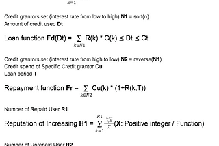 A sample calculation of Reputation