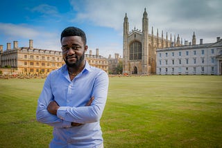 David standing outside King’s College