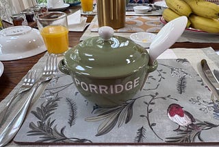 Scottish porridge, served with pride - image courtesy of the author