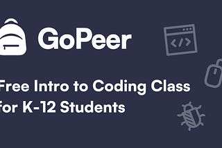 Free Intro to Coding Class with GoPeer