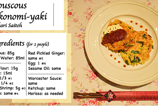 Couscous Okonomiyaki Recipe Blog and Vlog — Hikari