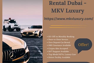 Zero Deposit Car Rental Dubai -MKV