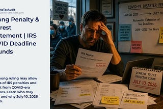 Kwong Penalty & Interest Abatement: What COVID-19 Tax Deadlines Mean for Your IRS Account