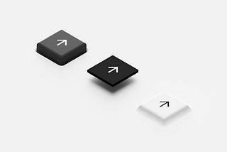 Trimedimensional buttons with different styles on an isometric view