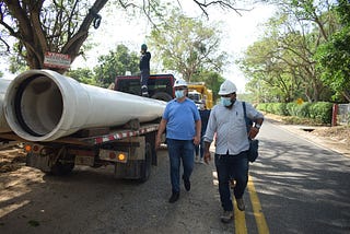 Obras para mejora de conducción de agua potable hacia Baranoa avanzan en un 50%: alcalde Celedón