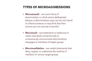 Beware of Microaggressions Through Microinvalidations