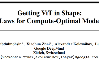 Papers Explained 234: SoViT