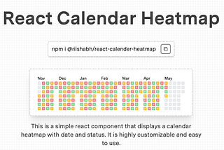Simplifying Data Visualization in React: Introducing @riishabh/react-calender-heatmap