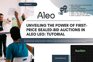 Unveiling the power of first-price sealed-bid Auctions in Aleo Leo: tutorial