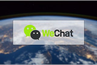 WeChat logo with an earth photo from outer space as background