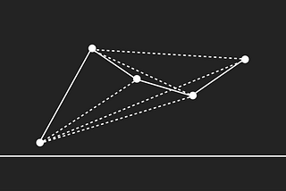 An illustration showing mapped points connected on a graph suggesting direction