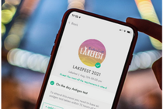 Smartphone app, tested.me helps power Lakefest 2021 and encourage a safe return to events