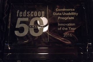 Commerce Data Usability Project — 2016 Federal Innovation Of The Year