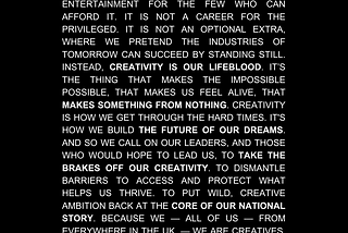 #OurCreativeFuture
