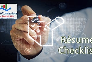 Photo of a hand creating a checklist. There is also a logo from https://www.market-connections.net