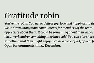 Gratitude Robin