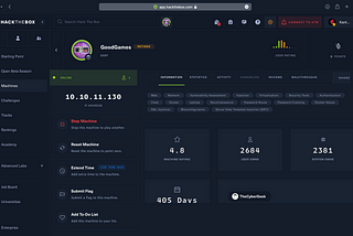 GoodGames HackTheBox Walkthrough