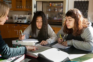 students working in a classroom lab