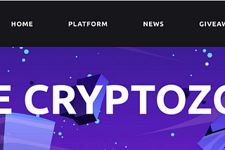 The CryptoZone Website Homepage