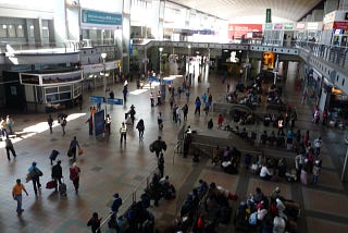 Catching a train out of Johannesburg