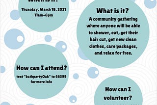 “BATH PARTY” LAUNCHES FOR UNHOUSED PEOPLE