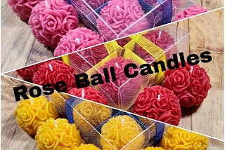 Customized Rose Ball Candles | PicsAndYou