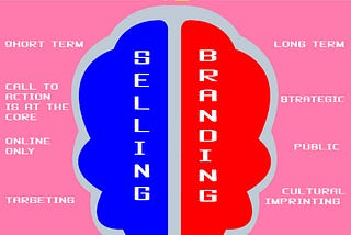 SELLING ISN’T BRANDING