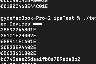 透過Bash查看ipa 的Provisioned Devices